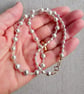 Grey Pearl and Faceted Labradorite Necklace with a 14k Gold Filled Trigger Clasp - Image 4