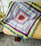 Colourful Square Lap Blanket, Crochet Knee Warmer