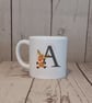 Childrens Christmas Initial Reindeer Mug 