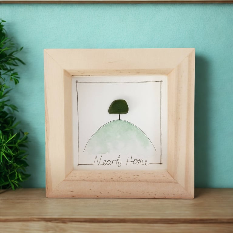 Sea Glass Nearly Home Tree Picture - Whittington Tump, Worcestershire Gift