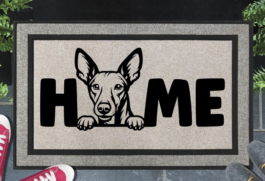 Podenco Dog Home Door Mat No.2 - All Weather Doormat - 45x70cm 