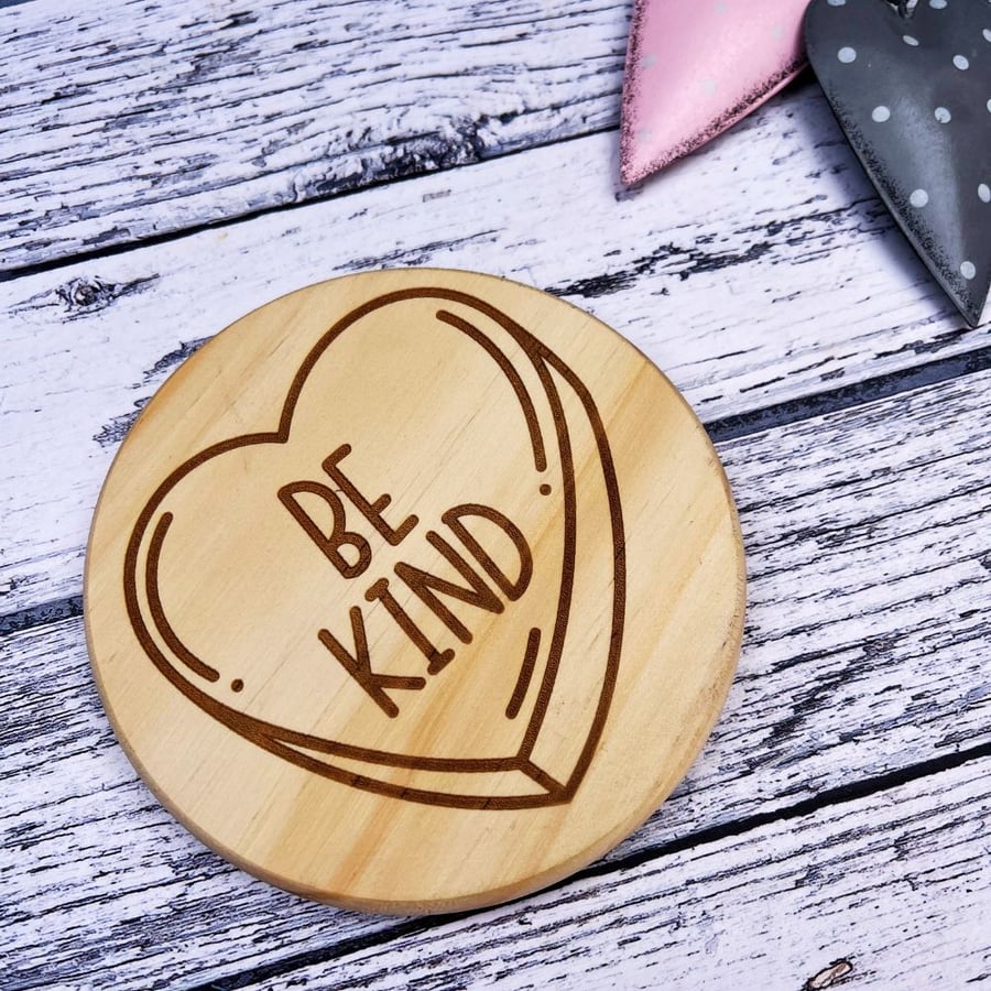 Wooden Coaster - Be Kind