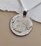 Rottweiler Coin Pendant Necklace Recycled Sterling Silver - Image 8