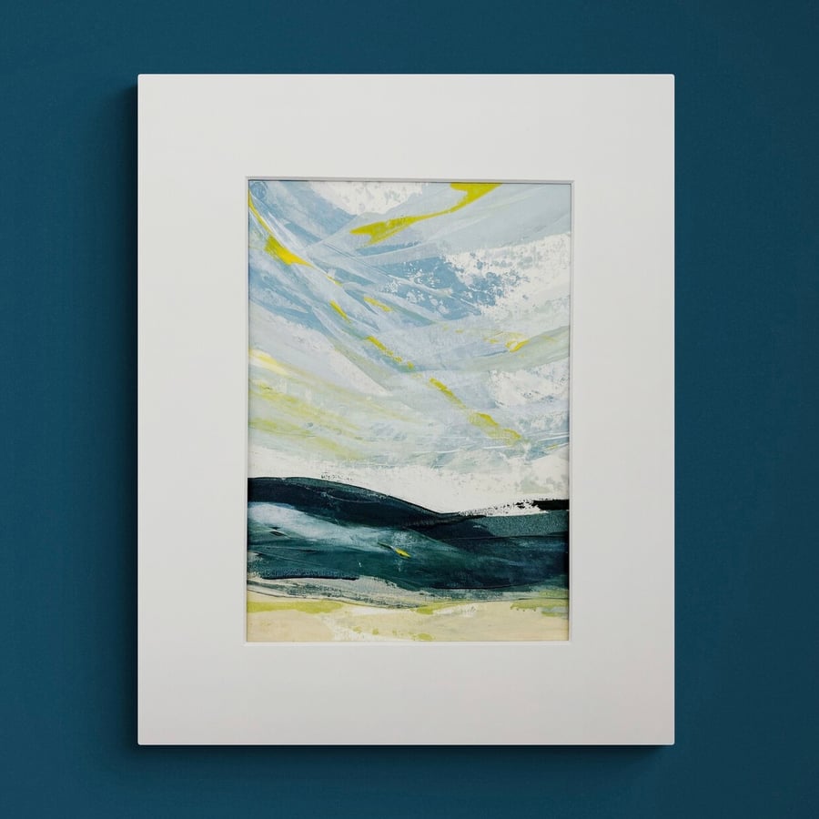 Original Seascape Painting - When Light Dances Through the Clouds