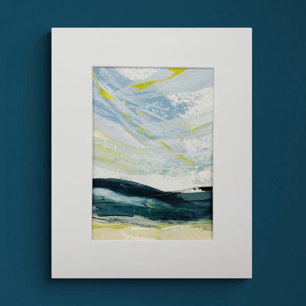 Original Seascape Painting - When Light Dances Through the Clouds