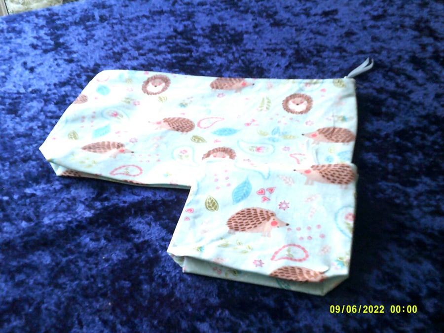 Hedgehogs Set of Two Zip Top Pouches