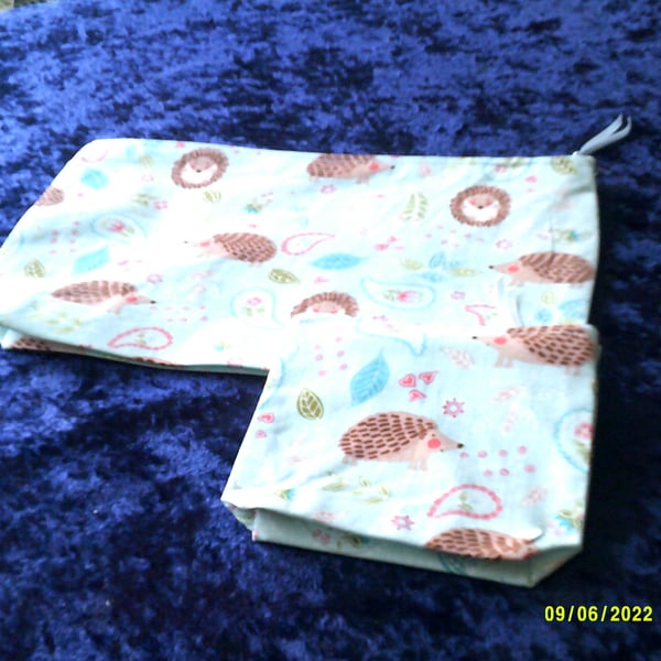 Hedgehogs Set of Two Zip Top Pouches