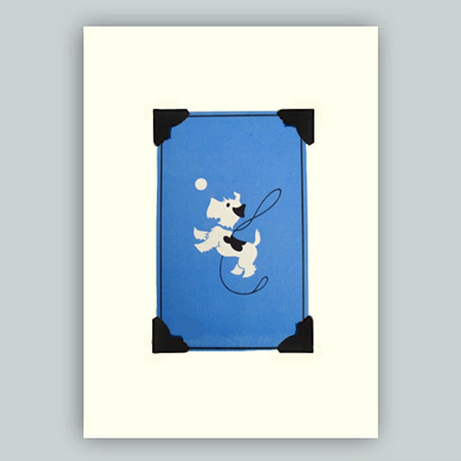 Jumping Terrier Greeting Card