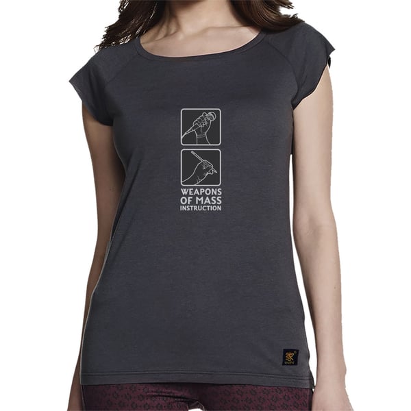 Weapons of Mass Instruction women's bamboo T shirt