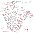 Map of Devon Hand Drawn Tolkien Style Map Artwork