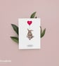 Rabbit Love Card - Bunny Rabbit Cards, Anniversary Cards for Her, Pet Rabbit