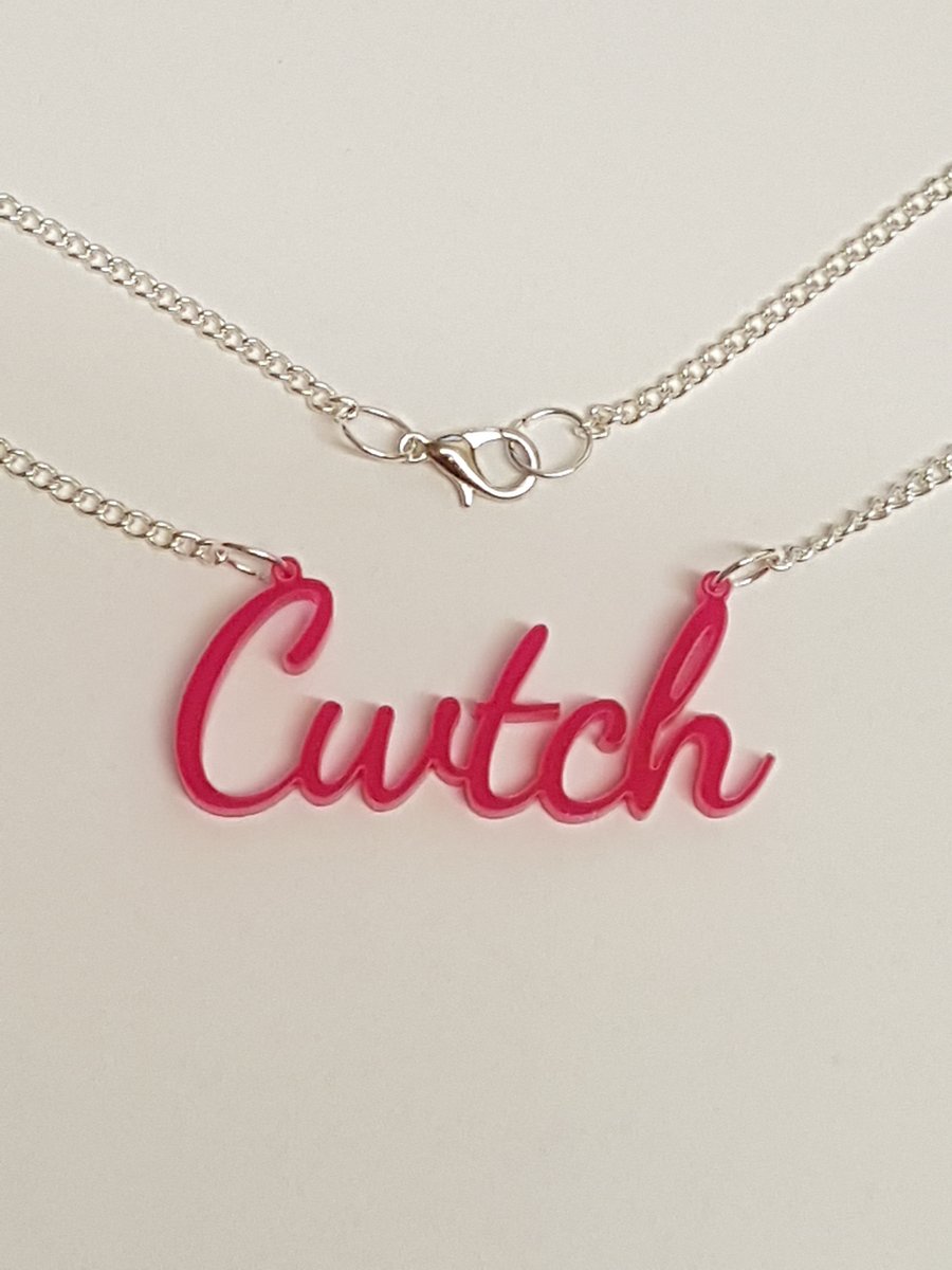 Cwtch Welsh Necklace - Acrylic