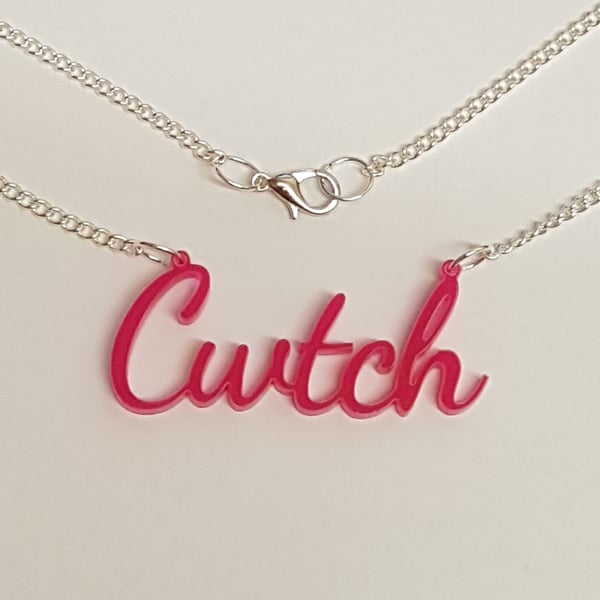 Cwtch Welsh Necklace - Acrylic