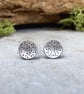 Handmade Silver Celestial Stud Earrings - Image 1