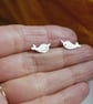 Eco silver narwhal studs - Image 2