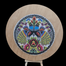 Peacock Decoupage on Pinewood