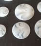 22.5mm  Vintage White Polyester Horn Buttons - Image 4