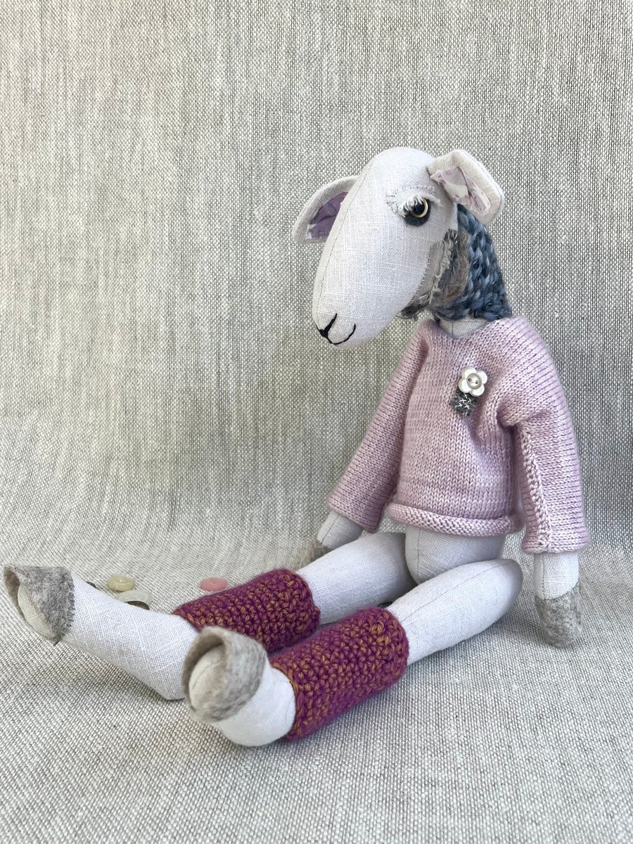 Handcrafted Textile Doll- Martha the Sheep