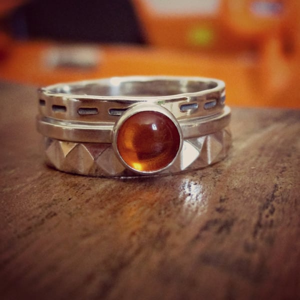 Amber Ring Stack