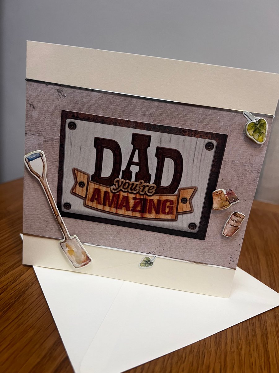Handmade Gardener Father’s Day card