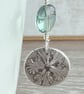 Hand made sterling silver pendant with fluorite bead. - Image 1
