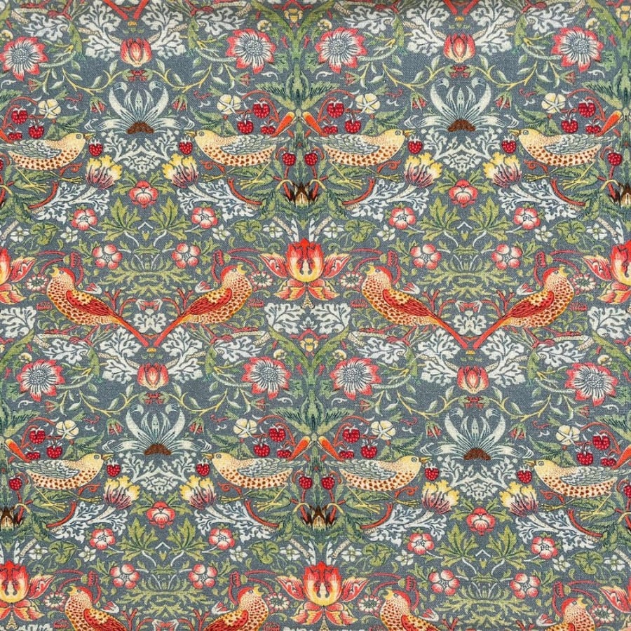 William Morris Design Tablecloths. 200x 135cm .Strawberry Thief Grey