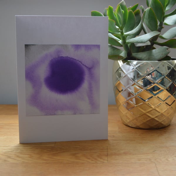 Ink blob greeting card Suminagashi technique