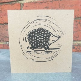 Hawthorn the Hedgehog 5x5 inch card & envelope