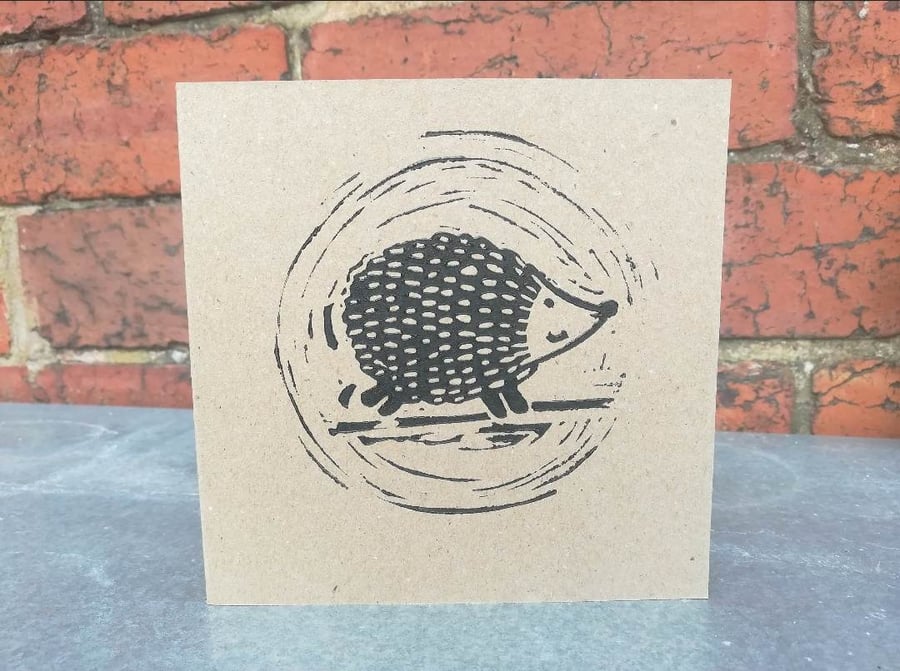 Hawthorn the Hedgehog 5x5 inch card & envelope
