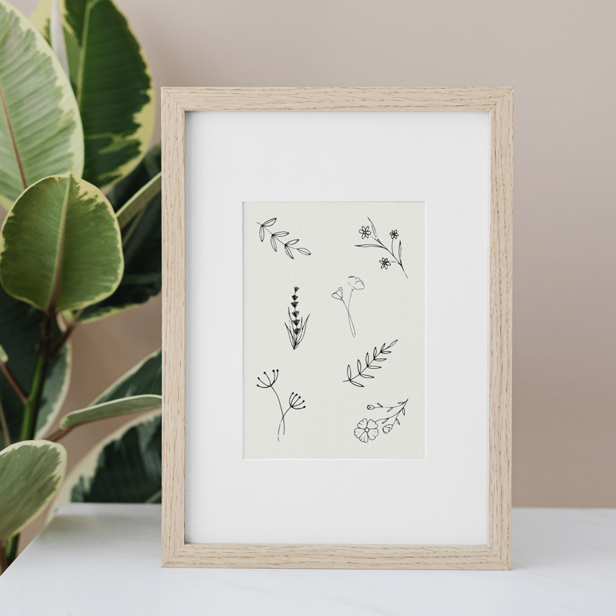 Wildflowers A6 Illustration Print