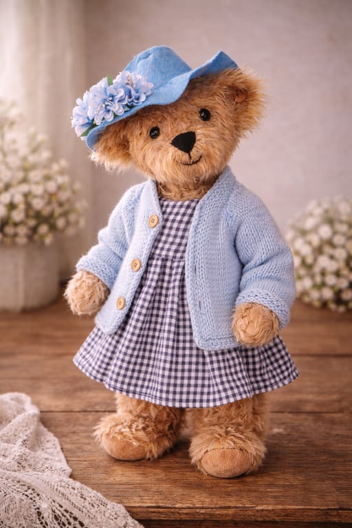 Missy Blossom Hand-sewn Mohair Teddy Bear