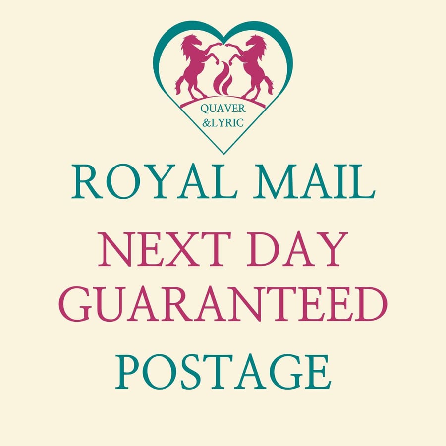 Royal Mail Next Day Guaranteed by 1pm Postage Option