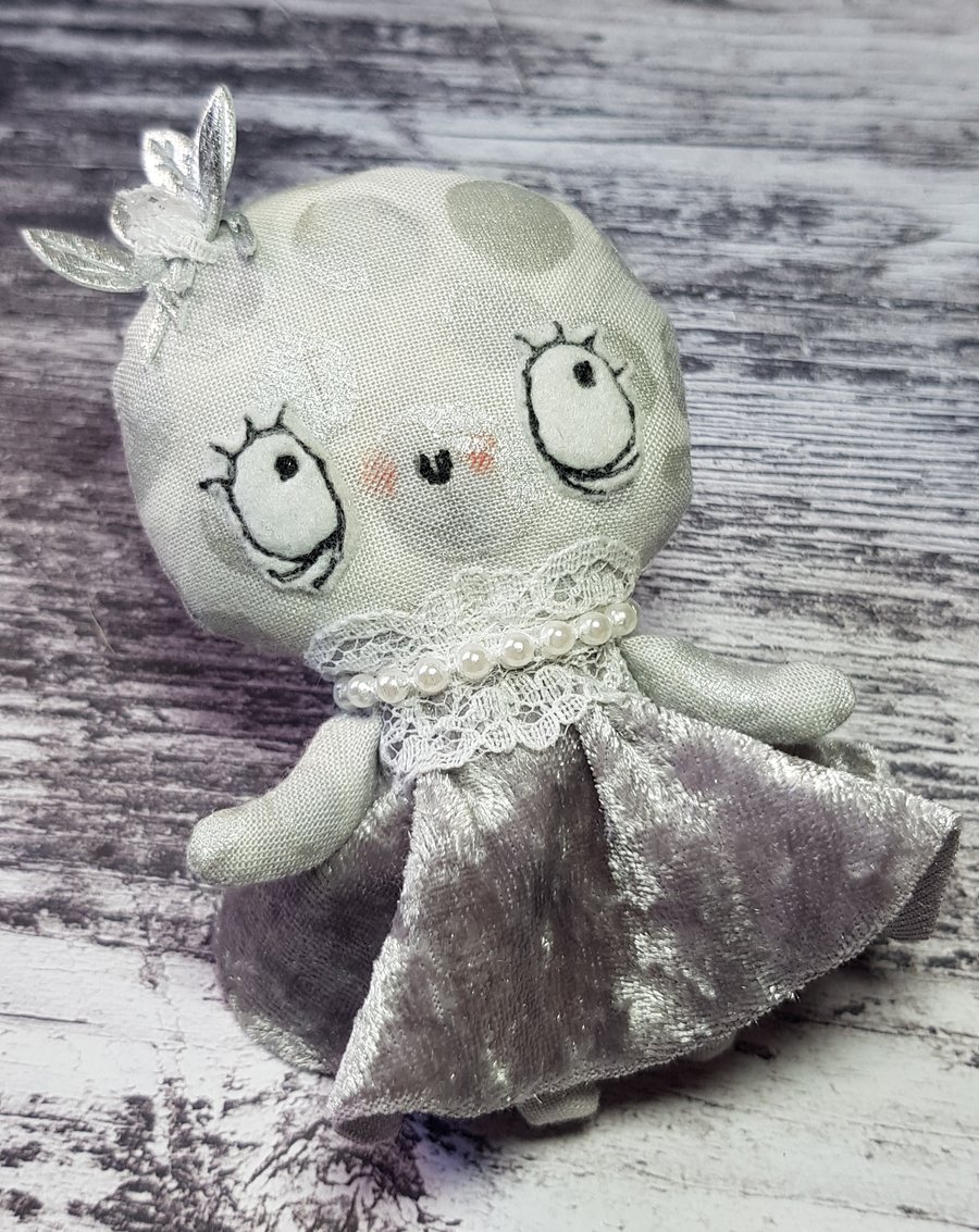 Handmade Miniature Moon Doll, Elara