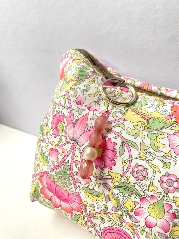 Liberty print cotton lawn, make up and sanitary purse