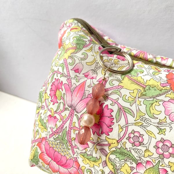 Liberty print cotton lawn, make up and sanitary purse