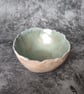 Coastal Inspired Bowl with Mother of Pearl Effect Interior, Artisan Wabi Sabi - Image 9
