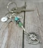 Safe Travels Keyring, Compass, Travel Gifts, Travel Protection, Travelling Charm - Image 6