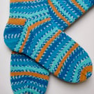 hand knit mens wool socks size 8-10