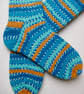 hand knit mens wool socks size 8-10 - Image 1