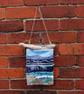 Upcycled  wall hanging.  Slow Stitched coastal scene. - Image 2
