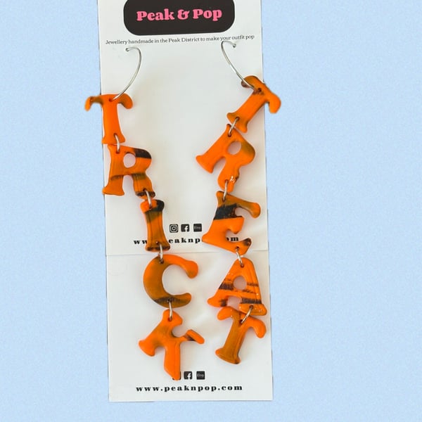 Trick & Treat Earrings – Handmade Polymer Clay, Halloween Statement Jewellery