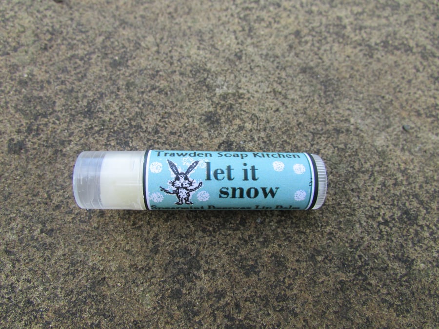 Let it Snow, Spearmint beeswax lip balm with Manuka Honey