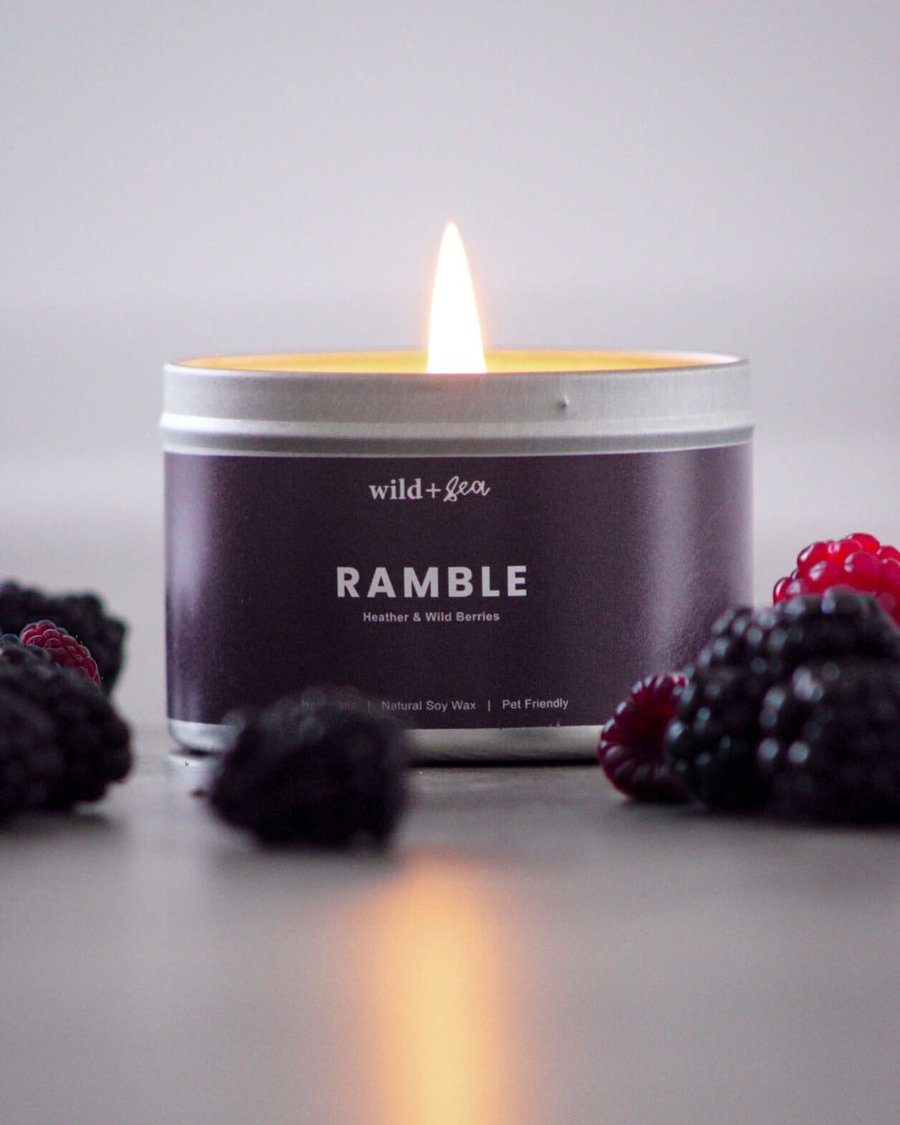 RAMBLE - Heather & Wild Berries - Soy Wax Pet Friendly Candle