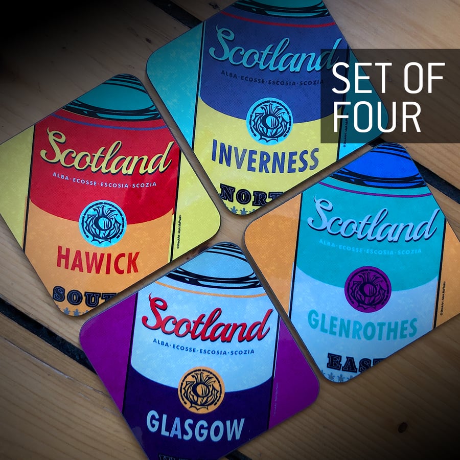Scottish Soup, set of 4 coasters
