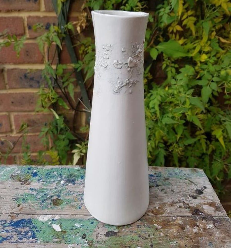 Tall Elegant Subtle Grey Sealine Ceramic Vase