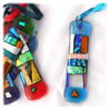 Patchwork Dichroic Treasure  Suncatcher Fused Glass 009 Turquoise