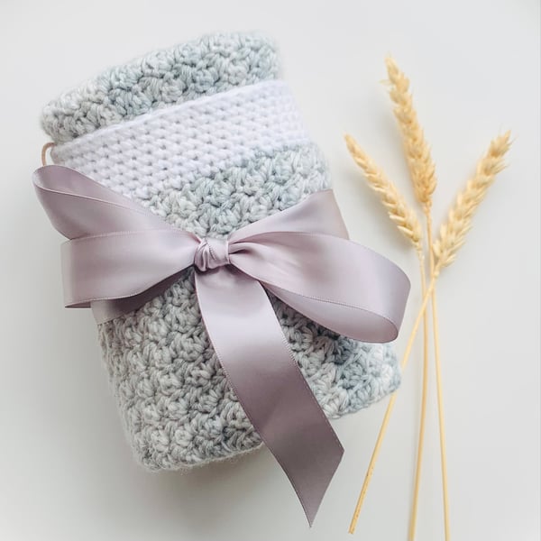 Summer Weight Cotton Blend Ombré Pram Blanket