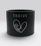 Personalised Black Plant Pot with Floral Heart  - Image 10