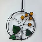 Folk Flower Mini Wreath Floral Wall and Window Hanging