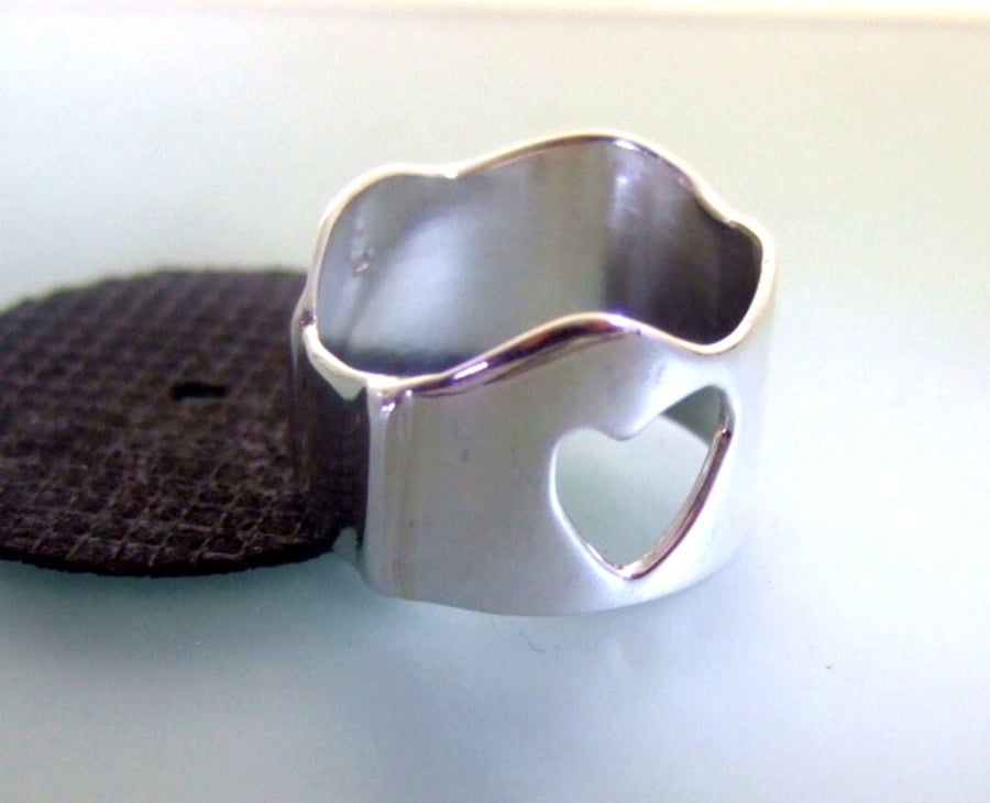 Heart Love Ring Sterling Silver
